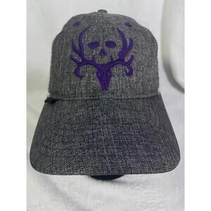 NEW Bone Collector Men's Trucker Hat Gray Purple Mesh Back Cap RARE SAMPLE NWT